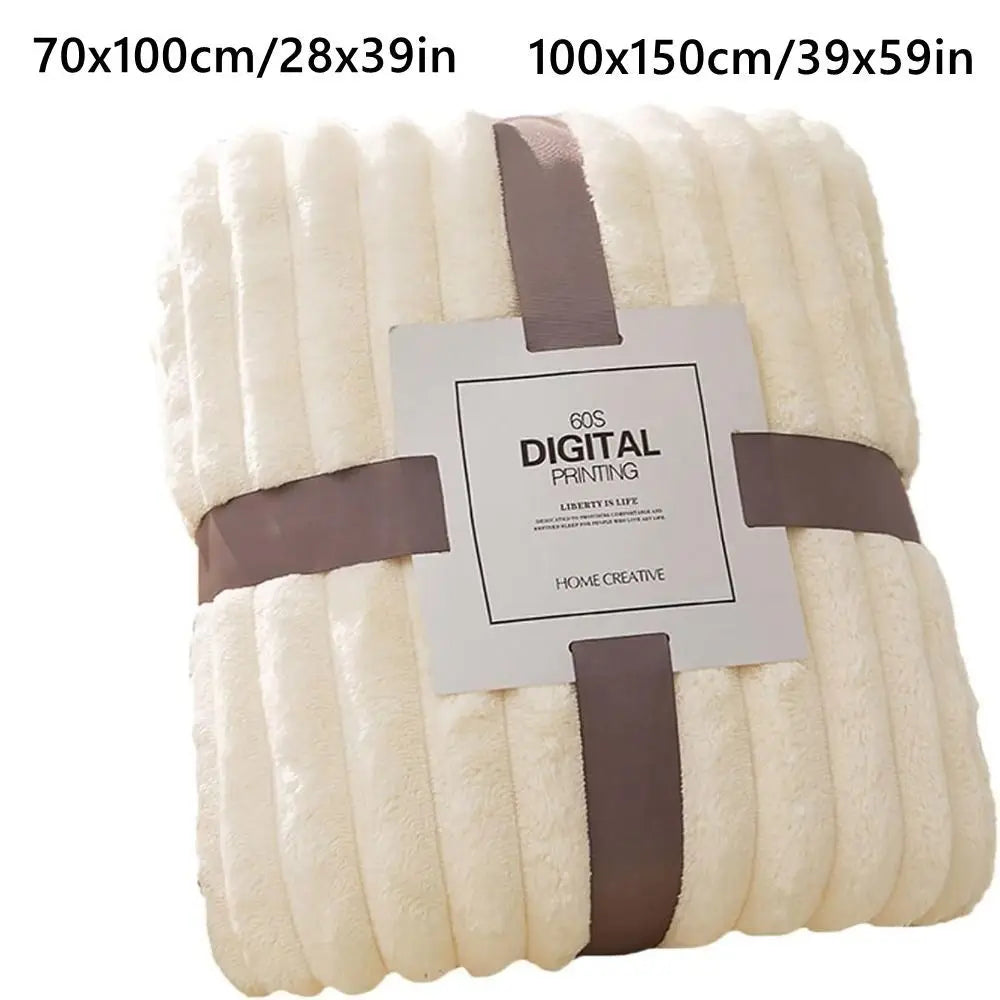 Double-Sided Coral Fleece Bunny Blanket – Soft & Breathable Fleece Throw Blanket Nixie