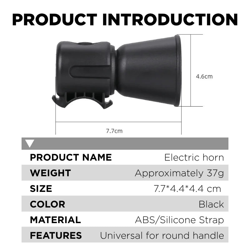 120dB Electric Bike Horn – Loud Bicycle Safety Bell Electric Bike Horn Nixie