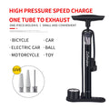 Zellmann 160 PSI Portable Bike Floor Pump with Gauge Bicycle Floor Pump Nixie AIR PUMP