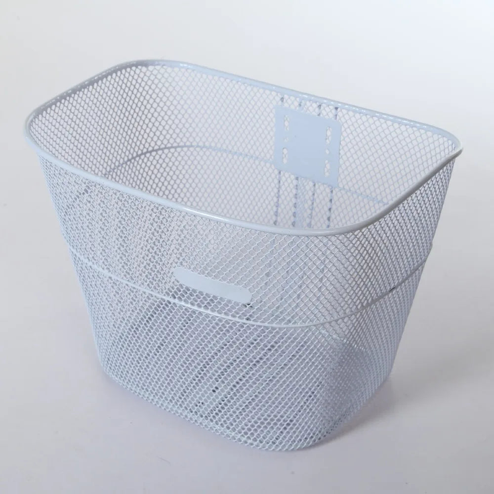 Metal Adjustable Bicycle Basket – Large Front & Rear Bike Basket Bicycle Basket Nixie White