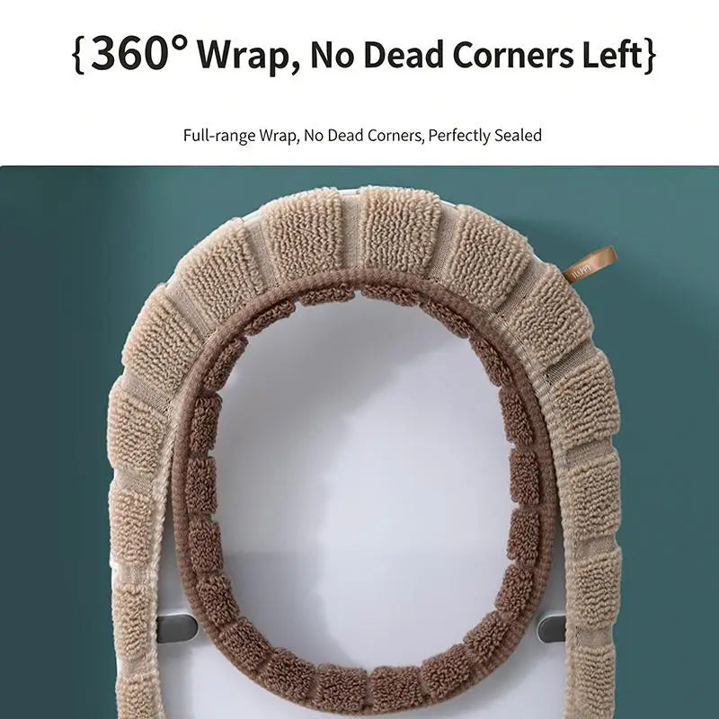 Knitted Toilet Seat Cover – Washable, Thickened & Universal Fit Toilet Seat Cover Nixie