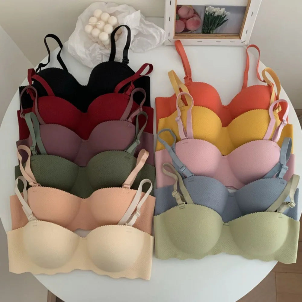 Seamless Wireless Push-Up Bra – Candy Colors & Adjustable Fit Wireless Push-Up Bra Nixie