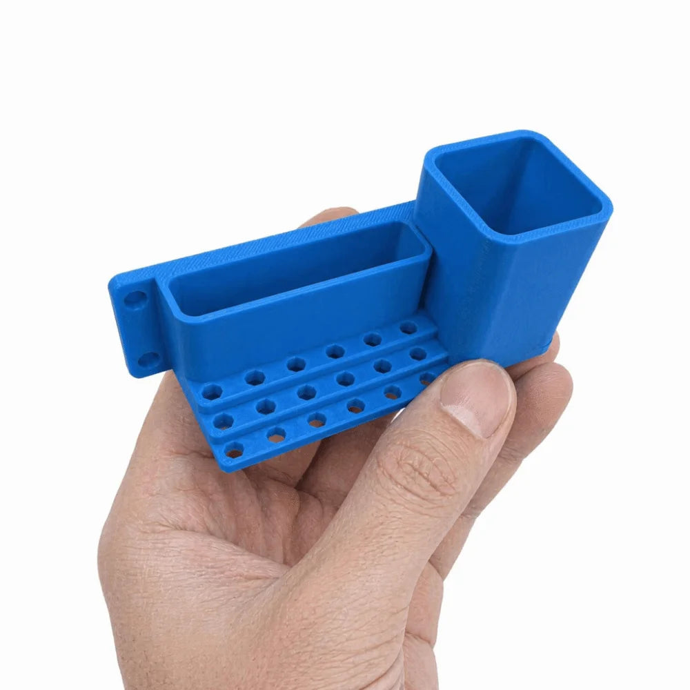 Dual Compartment Tool Storage Box & Hex Bit Organizer