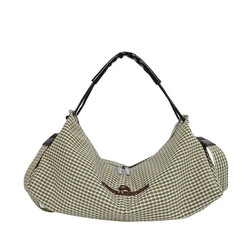 Nixie Retro Plaid Tote Bag – Large Capacity Women's Shoulder Bag Women's Tote Bag Nixie