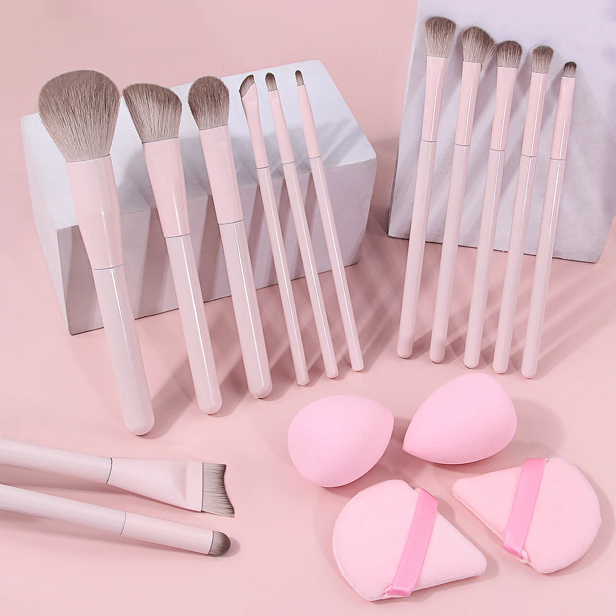 Soft Fluffy Makeup Brush Set – Beginner Foundation & Blush