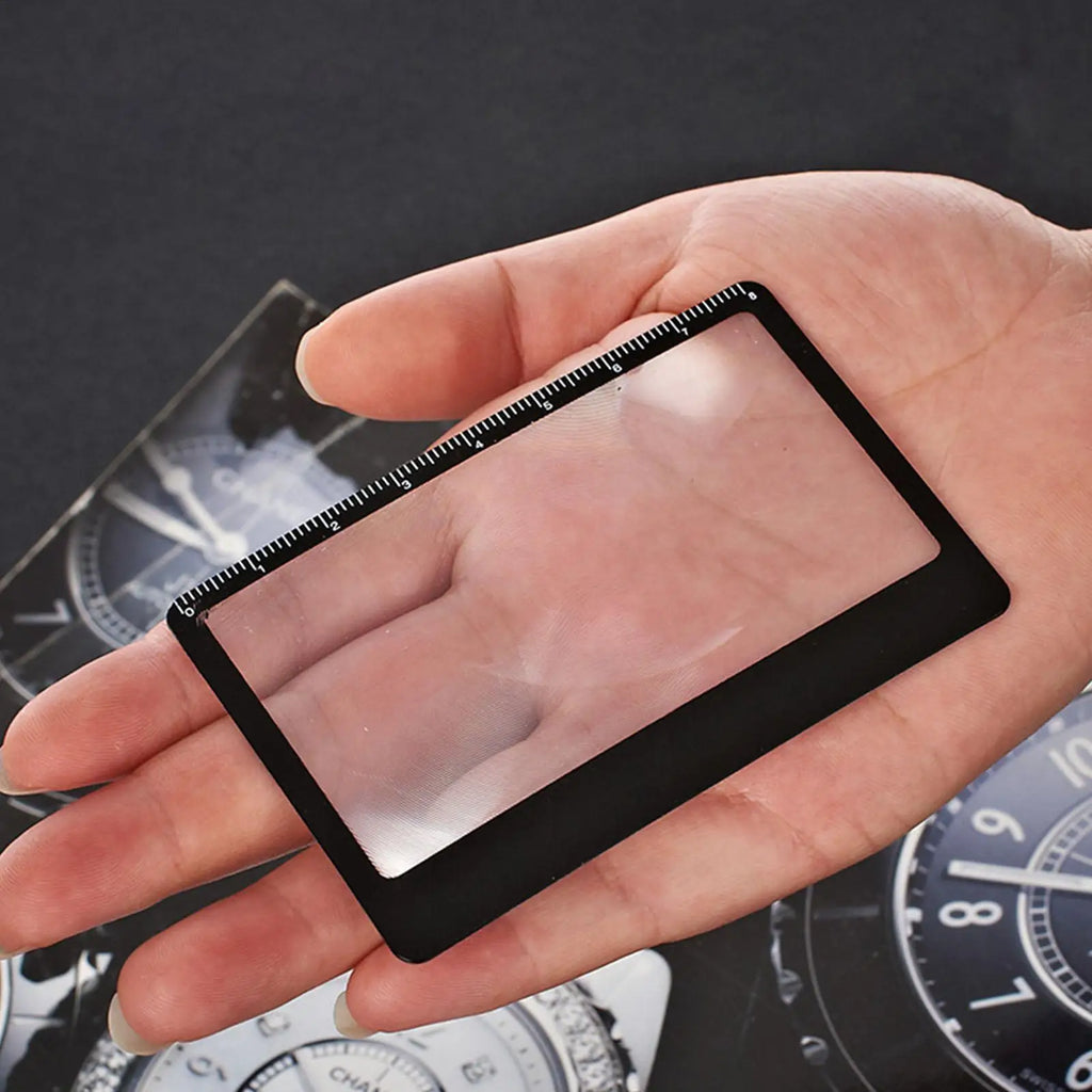 3X Credit Card Magnifying Glass – Ultra-Thin Pocket Loupe Pocket Magnifying Glass Nixie