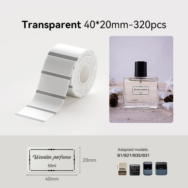 Niimbot Thermal Label Stickers – Waterproof & Oilproof Refills Thermal Label Refills Nixie T4020