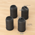 Heavy-Duty Silicone Furniture Risers & Non-Slip Bed Lifts Furniture Risers Nixie 4Pcs Black 3