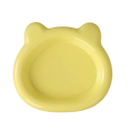 Cute Bear-Shaped PP Cat & Puppy Food Bowl – Anti-Tip Pet Food Bowl Nixie Yellow