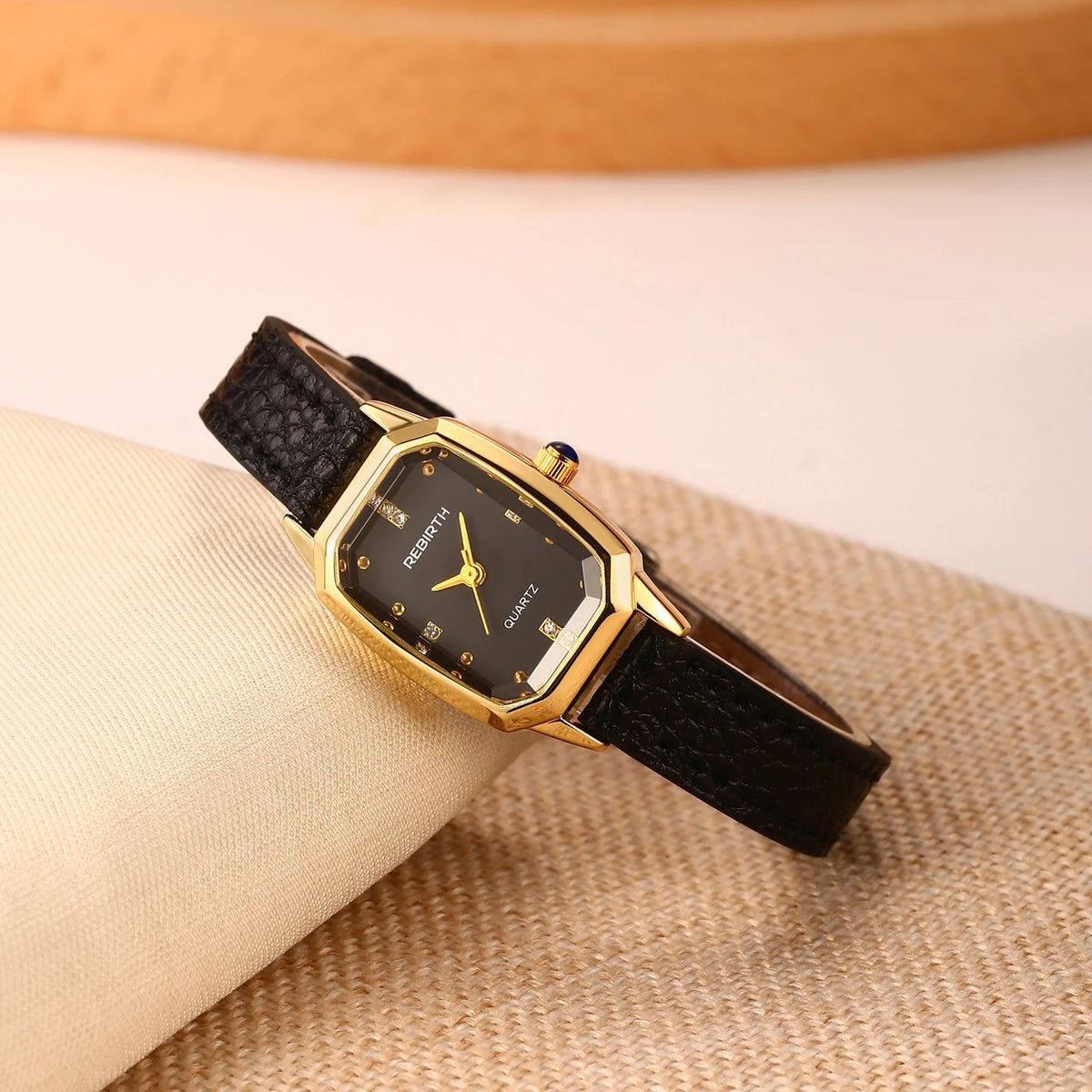 REBIRTH Retro Korean Fashion Leather Quartz Watch | Daily Wear Quartz Fashion Watch Nixie