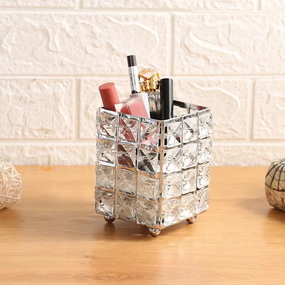 Rhinestone Pen Holder – Clear Elegant Desktop Organizer Desktop Pen Organizer Nixie