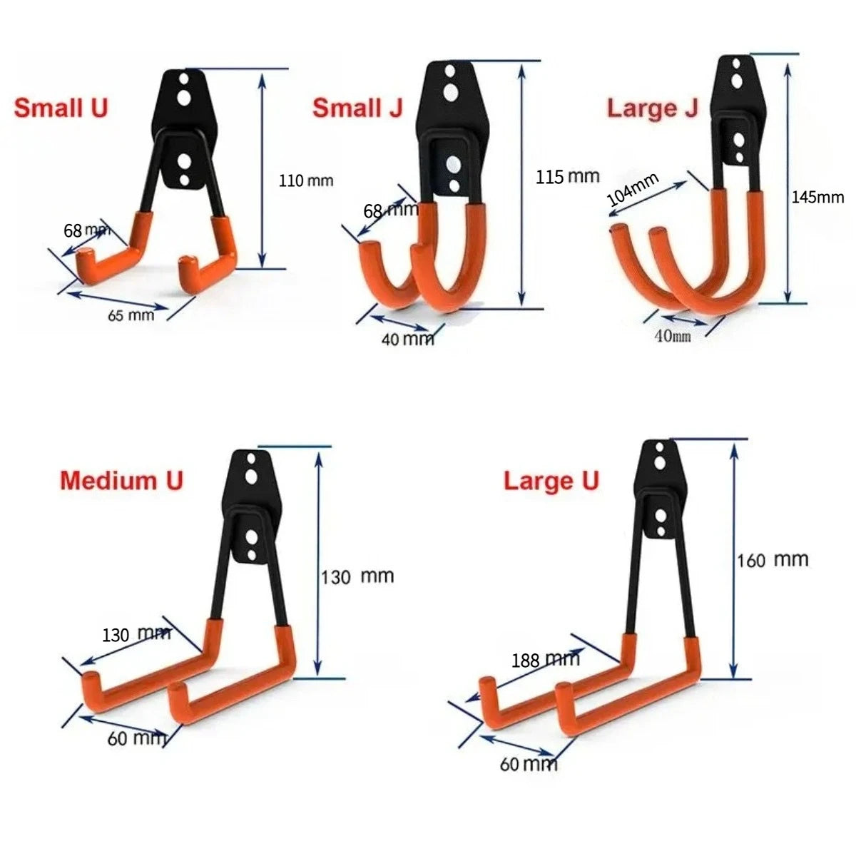 Heavy Duty Wrought Iron Wall Hook – Garage Bike & Tool Storage Garage Wall Hook Nixie