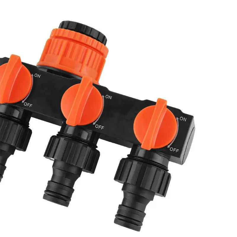4-Way Garden Tap Water Splitter – Metal Drip Irrigation Garden Tap Splitter Nixie