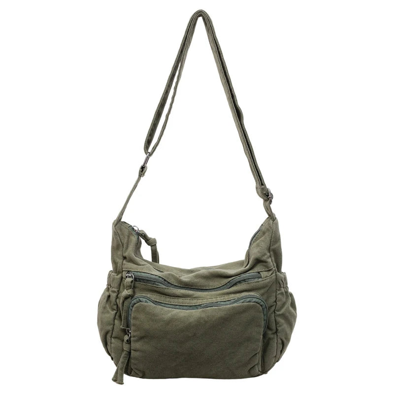 Vintage Japanese Canvas Shoulder Bag – Large Capacity Unisex Canvas Shoulder Bag Nixie