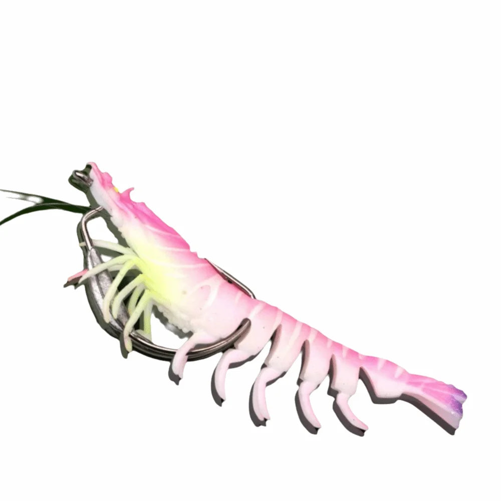 TPE Shrimp Fishing Lure 9.5cm 10g Pre-Rigged Soft Bait