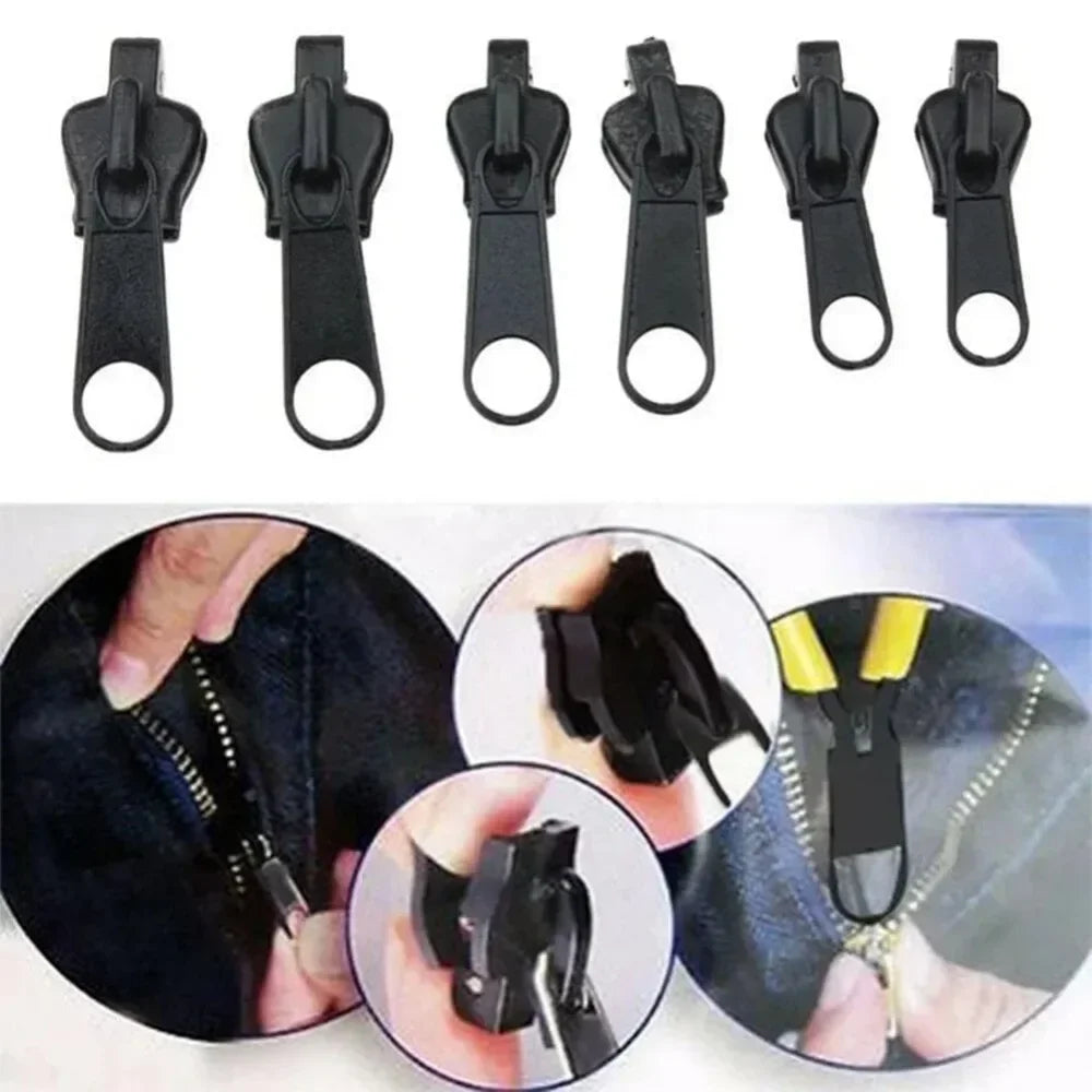 6-Pack Universal Zipper Repair Kit – Replacement Sliders S/M/L