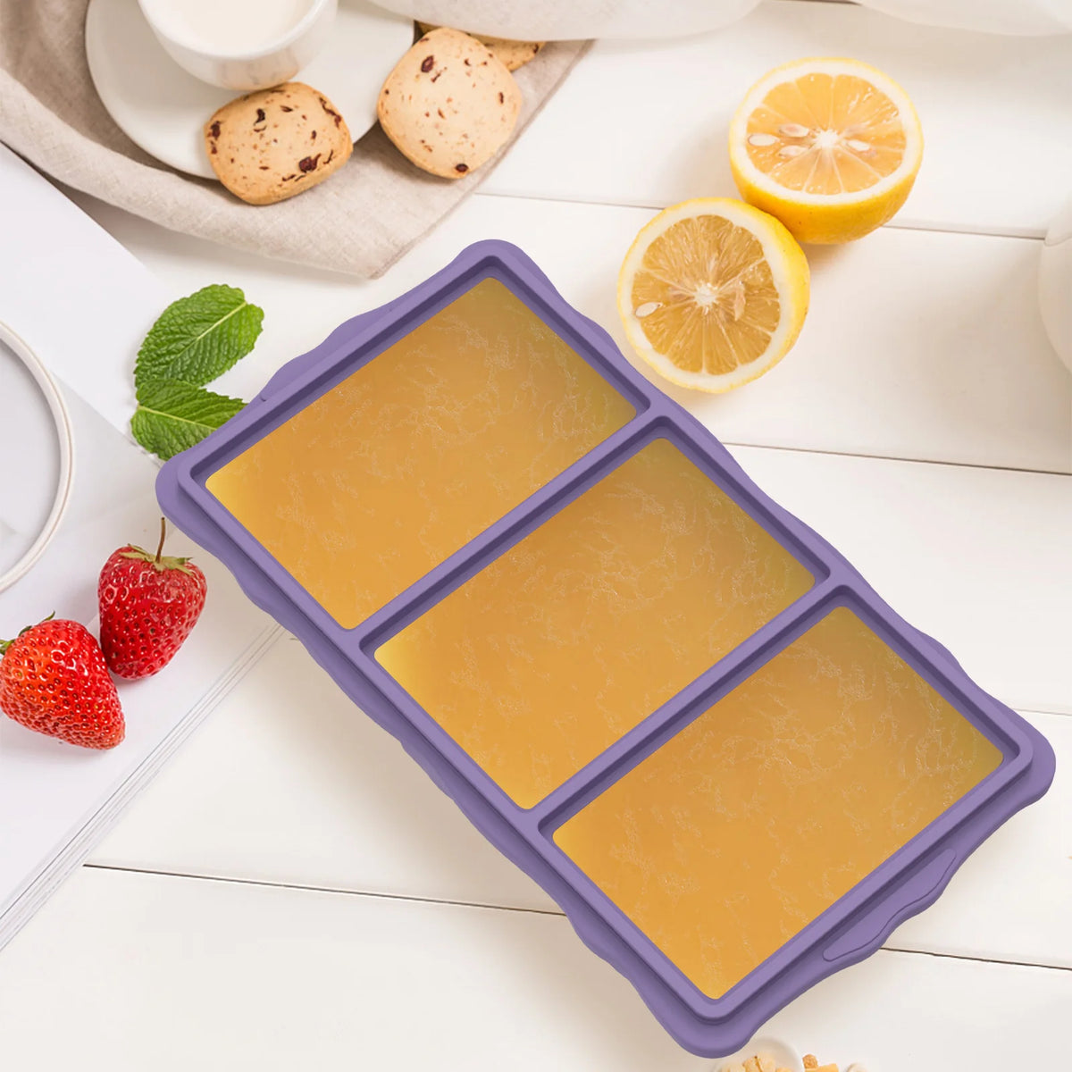 Silicone Freezer Tray with Lid – 3-Cup Soup & Meal Prep Mold Silicone Freezer Tray Nixie