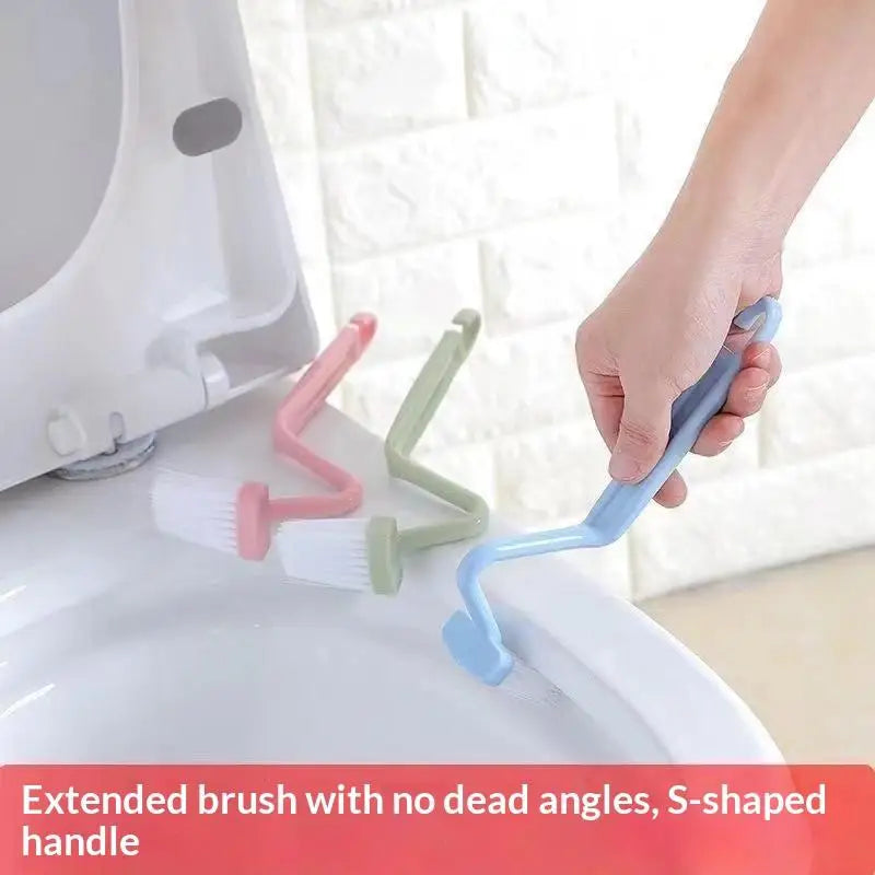 3-Piece Curved Long Handle Toilet Brush – Deep Cleaning Set Toilet Brush Set Nixie