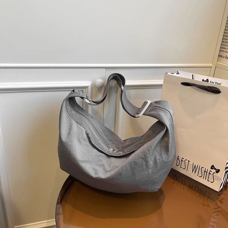 Korean Canvas Crossbody Dumpling Bag – Large Capacity | Nixie Crossbody Shoulder Bag Nixie