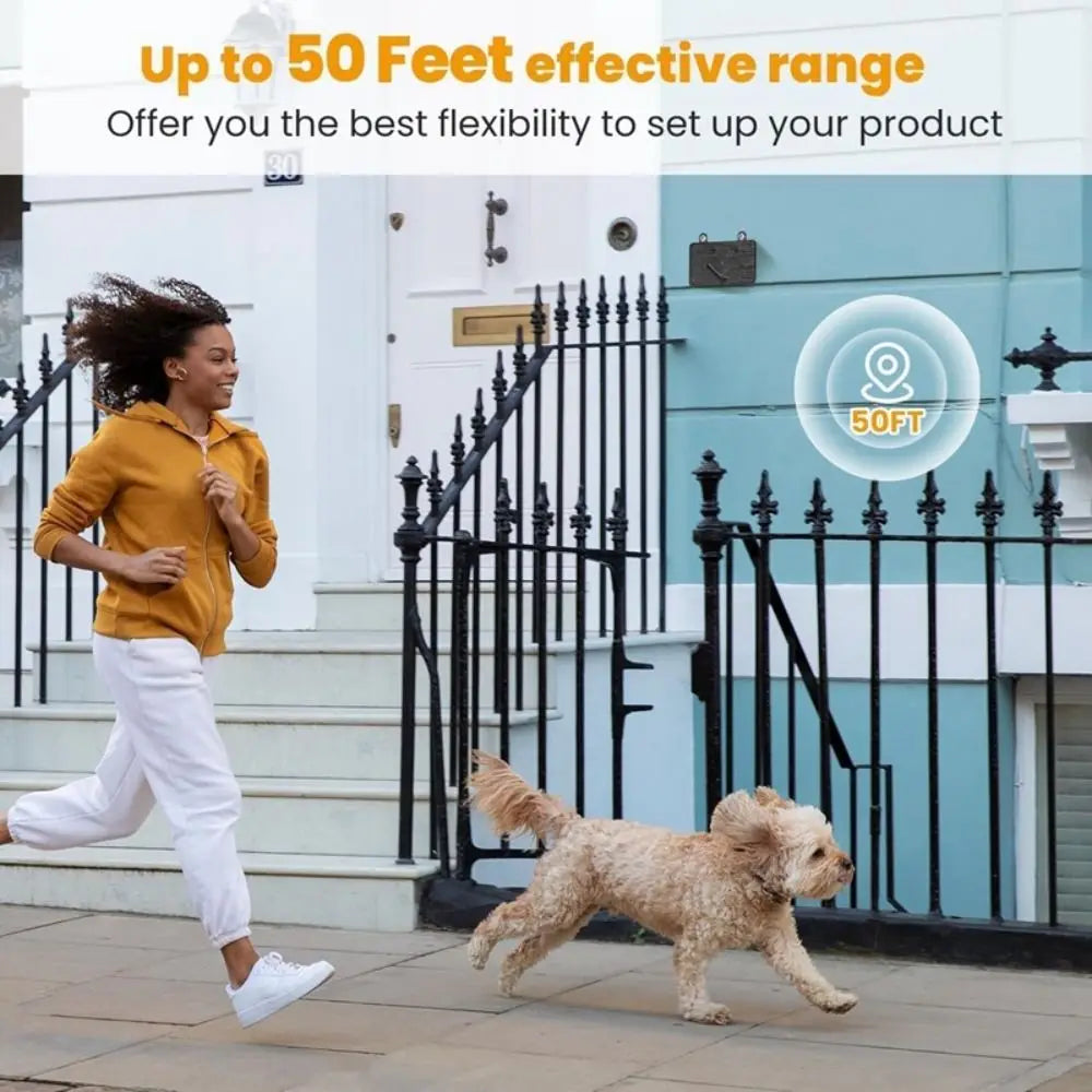 Ultrasonic Dog Bark Deterrent 50ft 3 Modes 270° Coverage