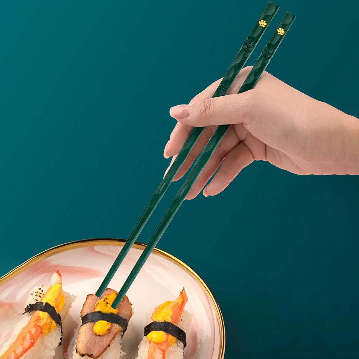 Fiberglass Chopsticks Reusable Non-Slip Dishwasher Safe 5 Pairs Reusable Chopsticks Nixie
