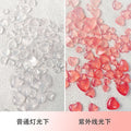 100pcs 3D Heart Nail Art Charms – Clear Acrylic DIY Decals Nail Art Charms Nixie 100pcs heart-1