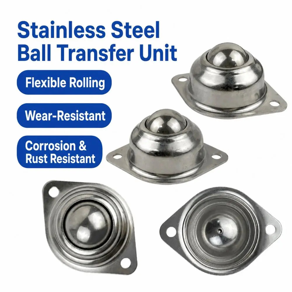 Swivel Ball Caster Wheel 304 Steel Roller Transfer Unit CY-15A CY-25A
