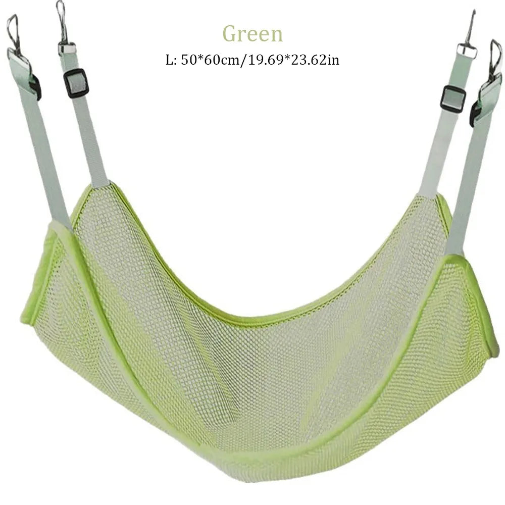 Breathable Mesh Pet Hammock Swing Bed – Adjustable & Hangable
