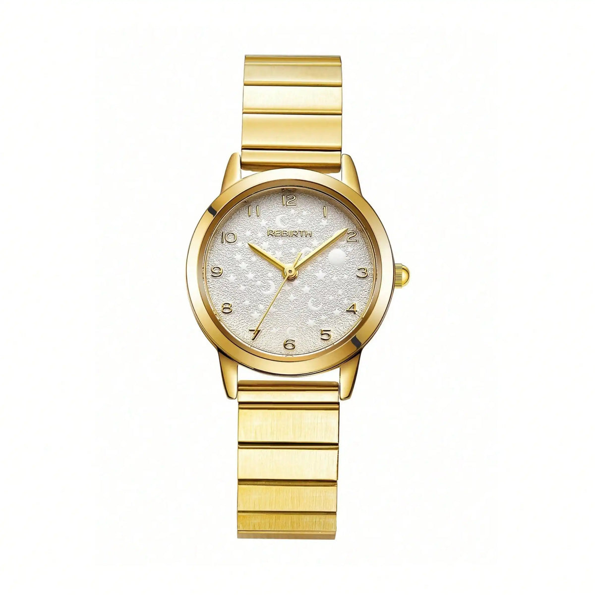 REBIRTH Women's Gold Starry Sky Dial Quartz Watch | 3 Bar Women's Quartz Watch Nixie 1