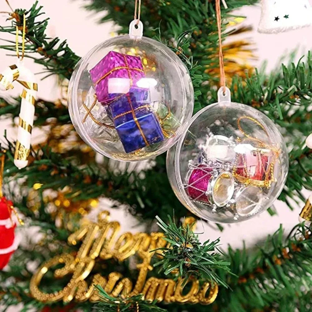 10PCS DIY Fillable Ball Ornaments – Christmas & Party Décor Christmas Ball Ornaments Nixie