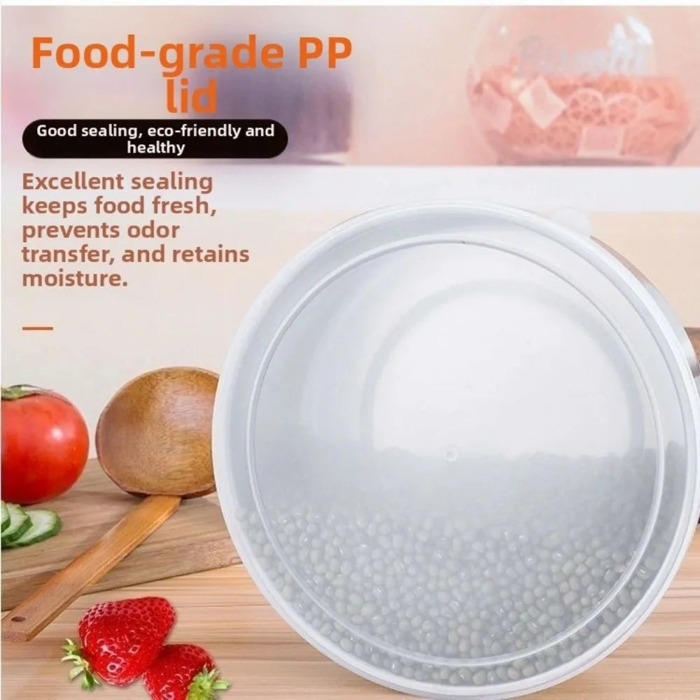 5-Piece Stainless Steel Salad Bowl Set with Leak-Proof Lids Food Storage Bowl Set Nixie