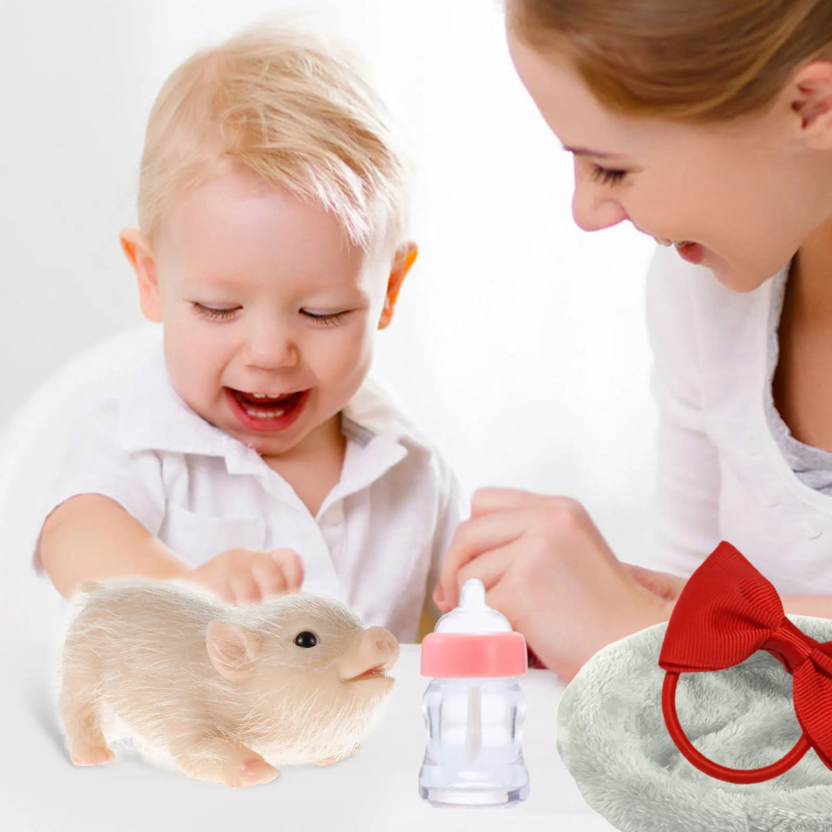 Lifelike Mini Reborn Silicone Pig Doll – Cute Piggy Toy Gift Silicone Animal Doll Nixie
