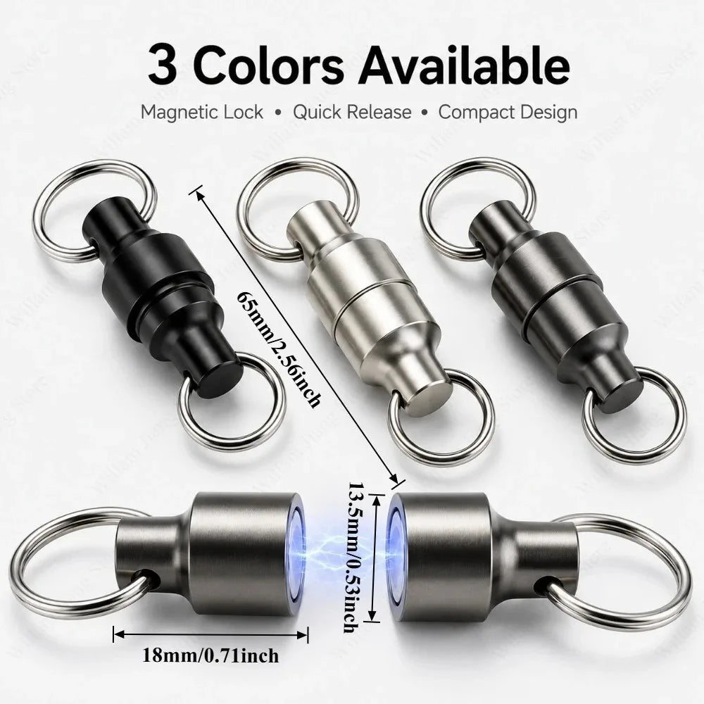 Metal Ring Magnetic Keychain – Strong Anti-Loss Key Holder 1–3 Pairs Magnetic Keychain Nixie