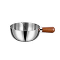 Stainless Steel Mini Pot with Walnut Handle – 14/17cm