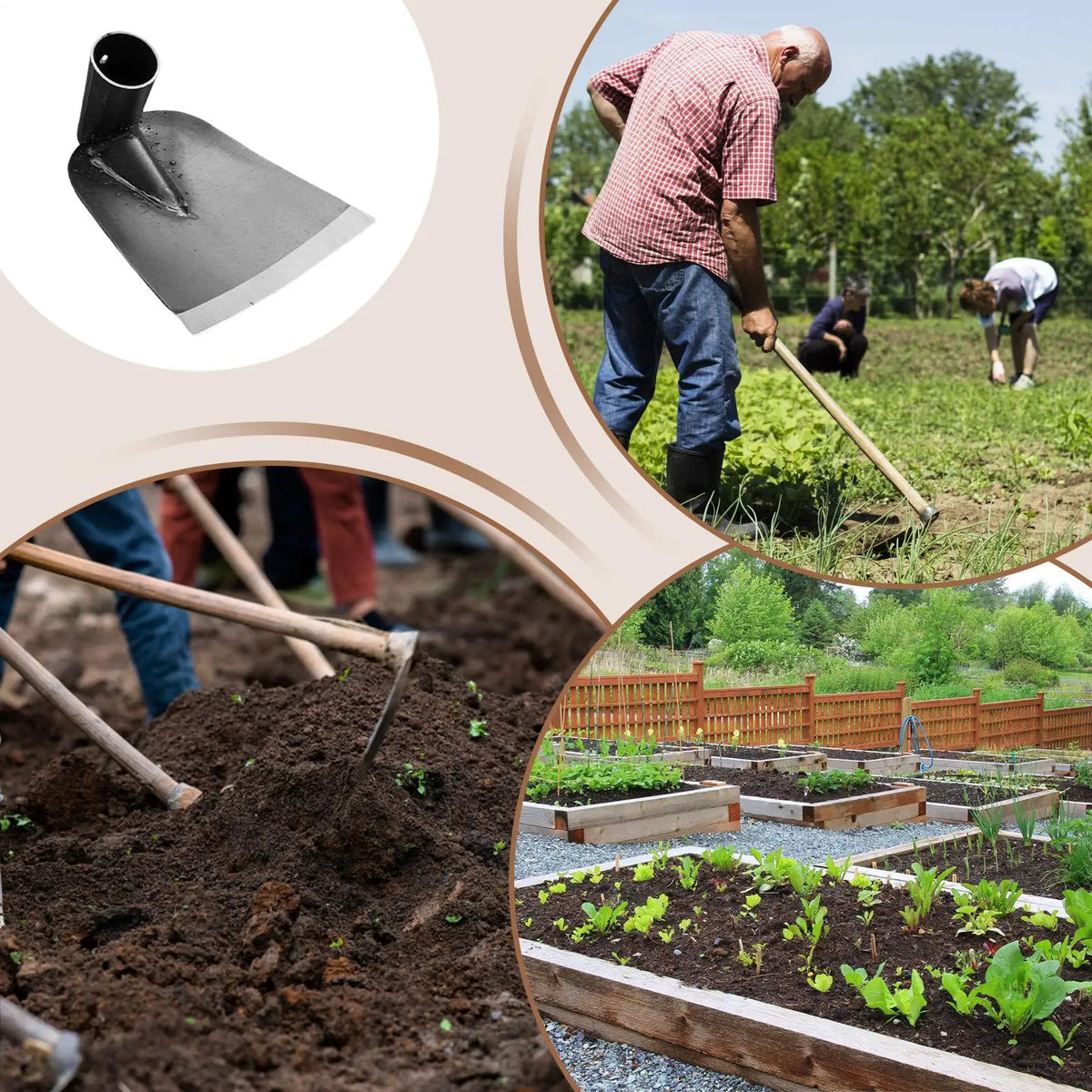 Manganese Steel Garden Hoe – Durable Digging & Weed Tool Garden Hoe Nixie