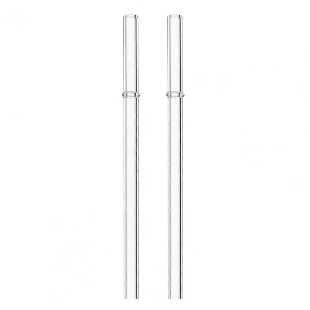 2Pcs Reusable Borosilicate Glass Straws – Eco-Friendly Glass Drinking Straws Nixie A
