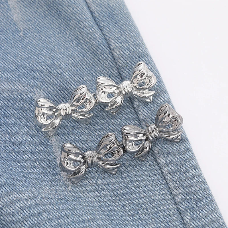 Butterfly Clasp Waist Tightener – Adjustable No-Sew Jean Button Waistband Clip Nixie