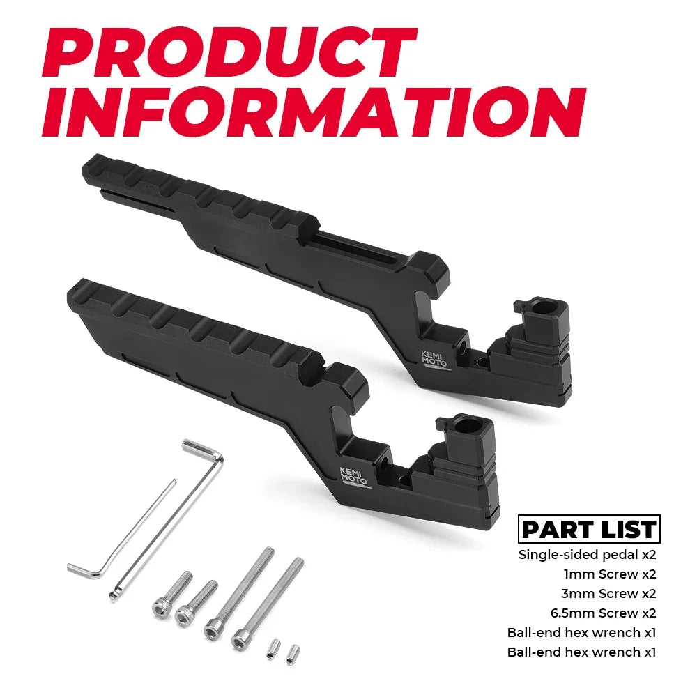 CNC Aluminum Extendable Passenger Footpegs – Universal Dirt Bike Motorcycle Foot Pegs Nixie