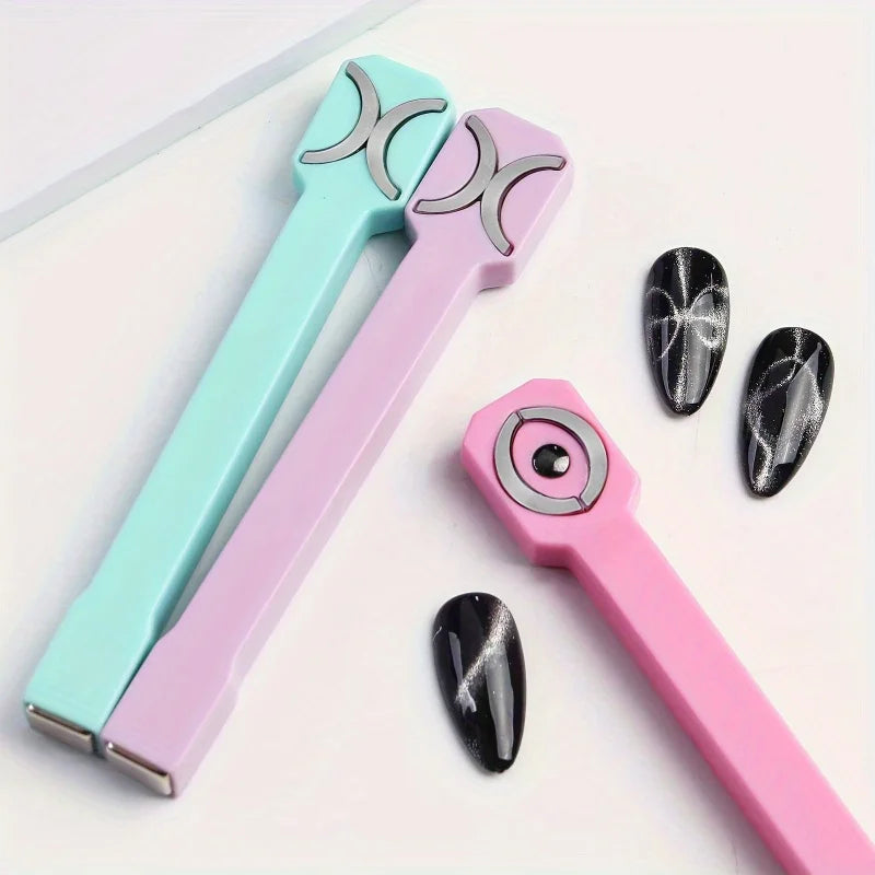 3-in-1 Magnetic Nail Rod for Cat Eye UV Gel Manicure Tool Nail Art Magnet Tool Nixie