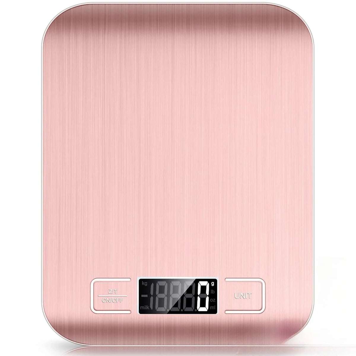 10kg Digital Kitchen Food Scale – Stainless Steel & LCD Tare Digital Kitchen Scale Nixie Pink 10Kg