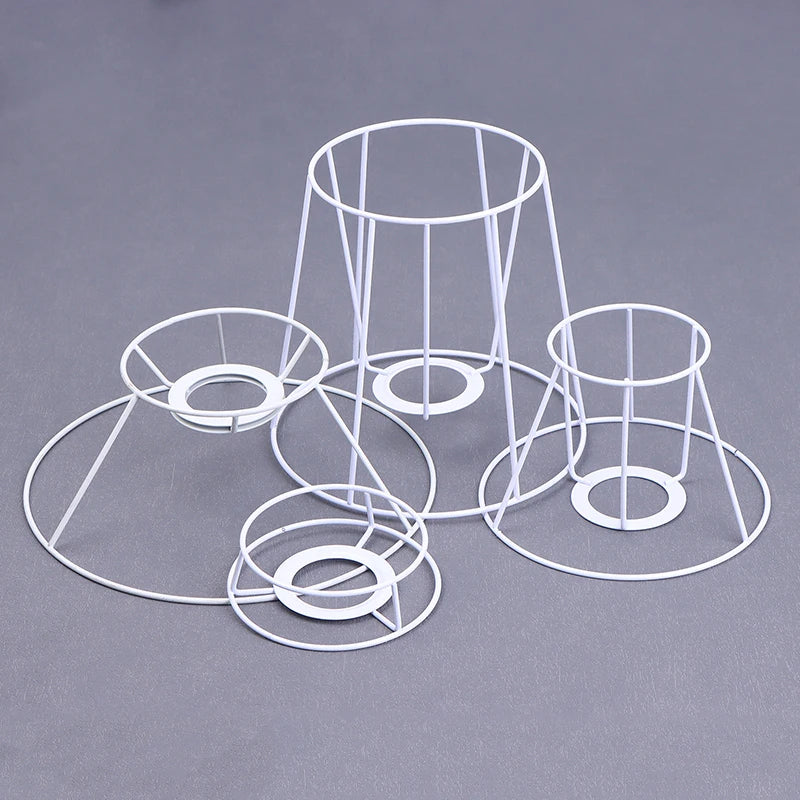 Vintage Iron Wire Lampshade Frame DIY Light Cage Guard Ring Wire Lampshade Frame Nixie