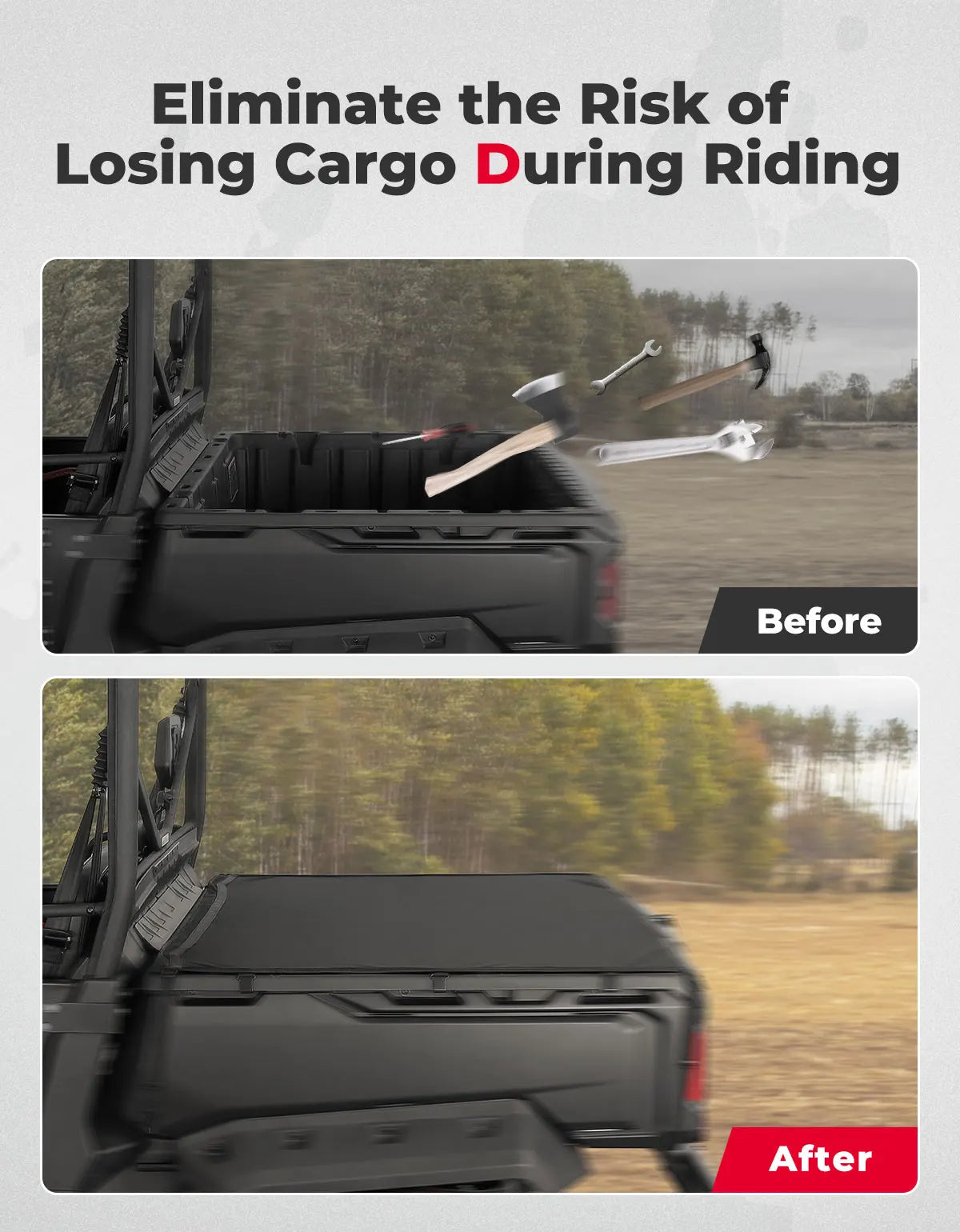 Can-Am Defender Tonneau Cover – Waterproof UV50+ Cargo Bed Cover UTV Cargo Bed Cover Nixie