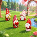 4pcs Mini Resin Gnome Figurines – Fairy Garden Mushroom Décor Decorative Figurines Nixie Default Title