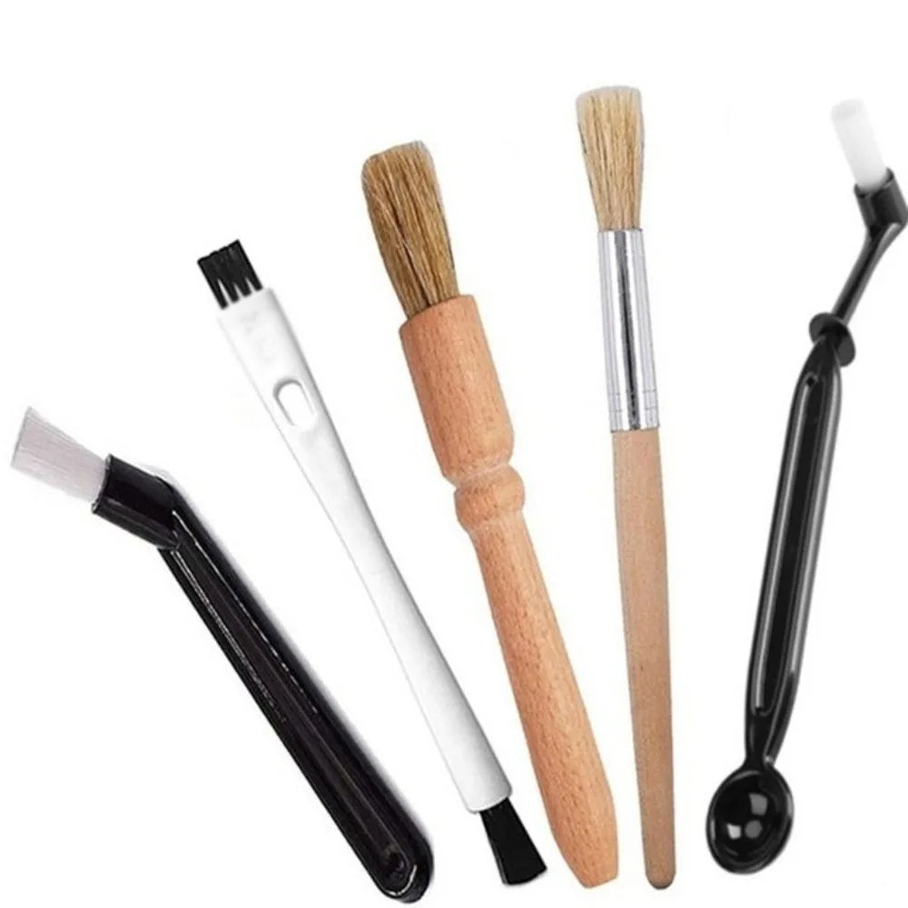 Wooden Handle Coffee Machine Cleaning Brush Set – Nylon