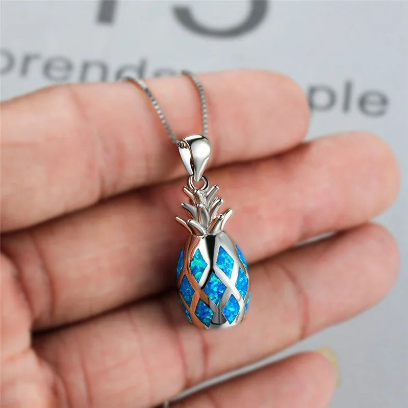 Opal Pineapple Pendant Necklace – Mood Tracker | Nixie Pendant Necklace Nixie