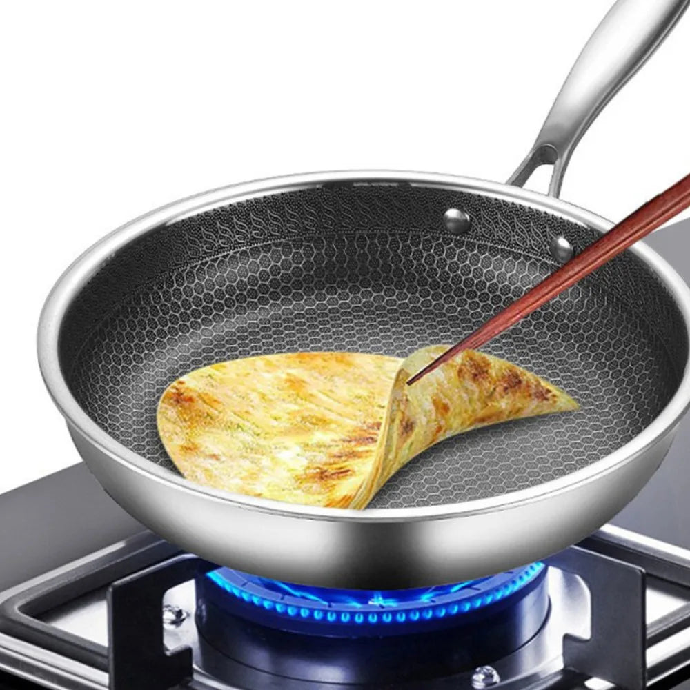 Honeycomb Non-Stick Stainless Steel Frying Pan 26cm | FEB.WIND Non-Stick Frying Pan Nixie