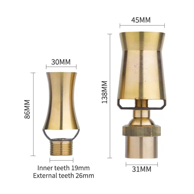 Brass Cedar Tower Ice Fountain Nozzle – Pool Water Feature Fountain Nozzle Nixie