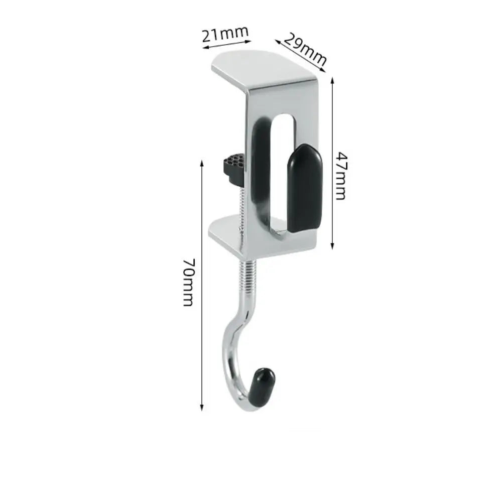 2pcs Adjustable Desk Edge Hooks – Punch-Free Hanging Clips