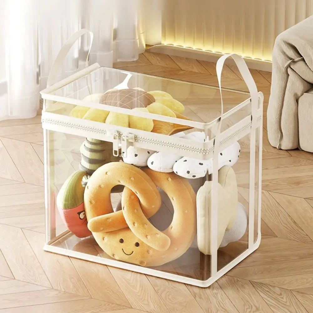 Clear PVC Doll Storage Bag with Zipper & Handles – 2 Sizes Toy Storage Organizer Nixie