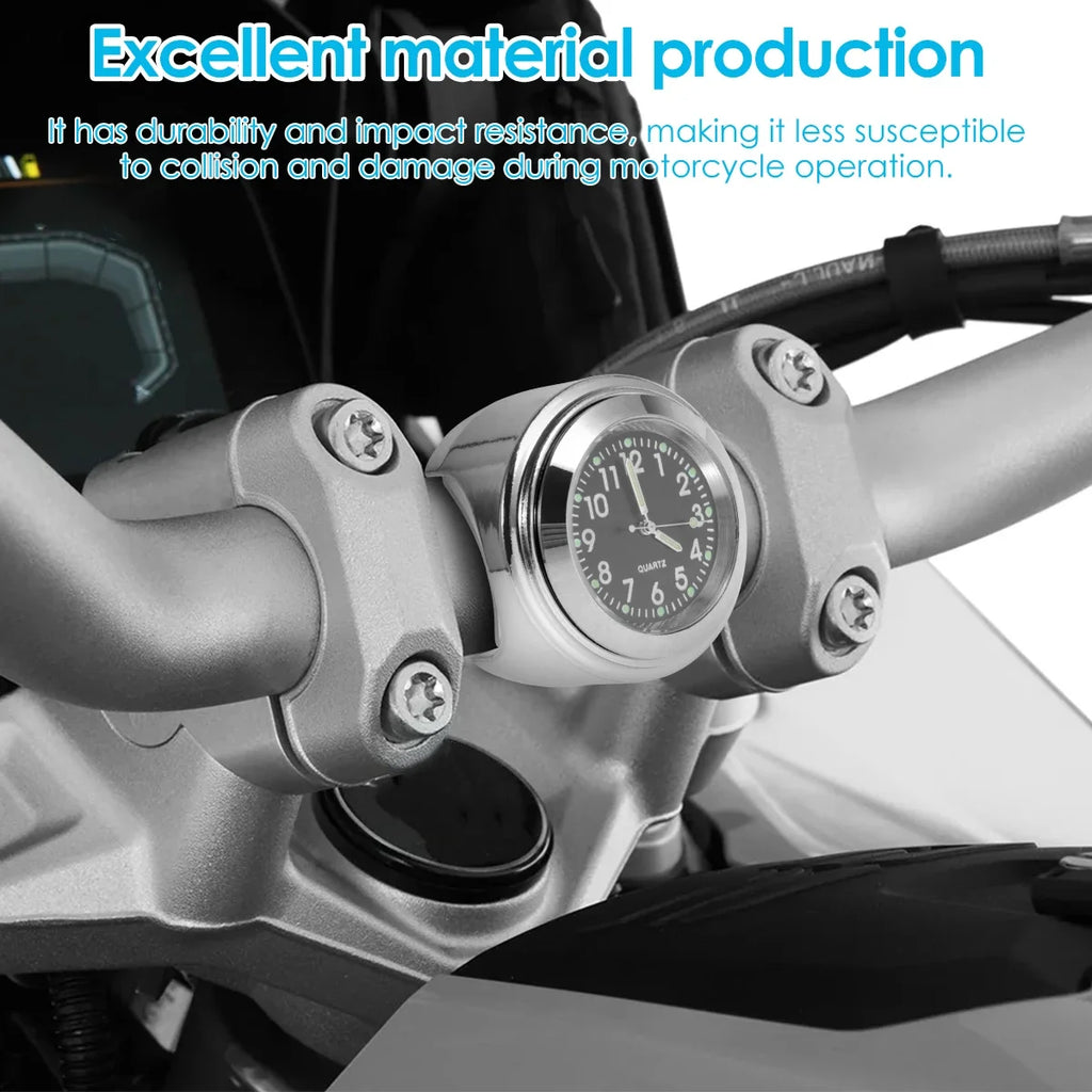 Motorcycle Handlebar Clock – Waterproof Night Luminous Watch